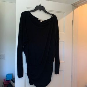 Long sleeve top with waist band